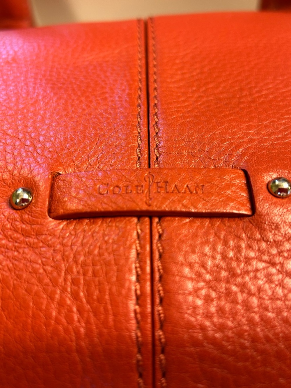 Cole Haan Burnt Orange Leather Tote 🍁🍊 - Picture 6 of 16